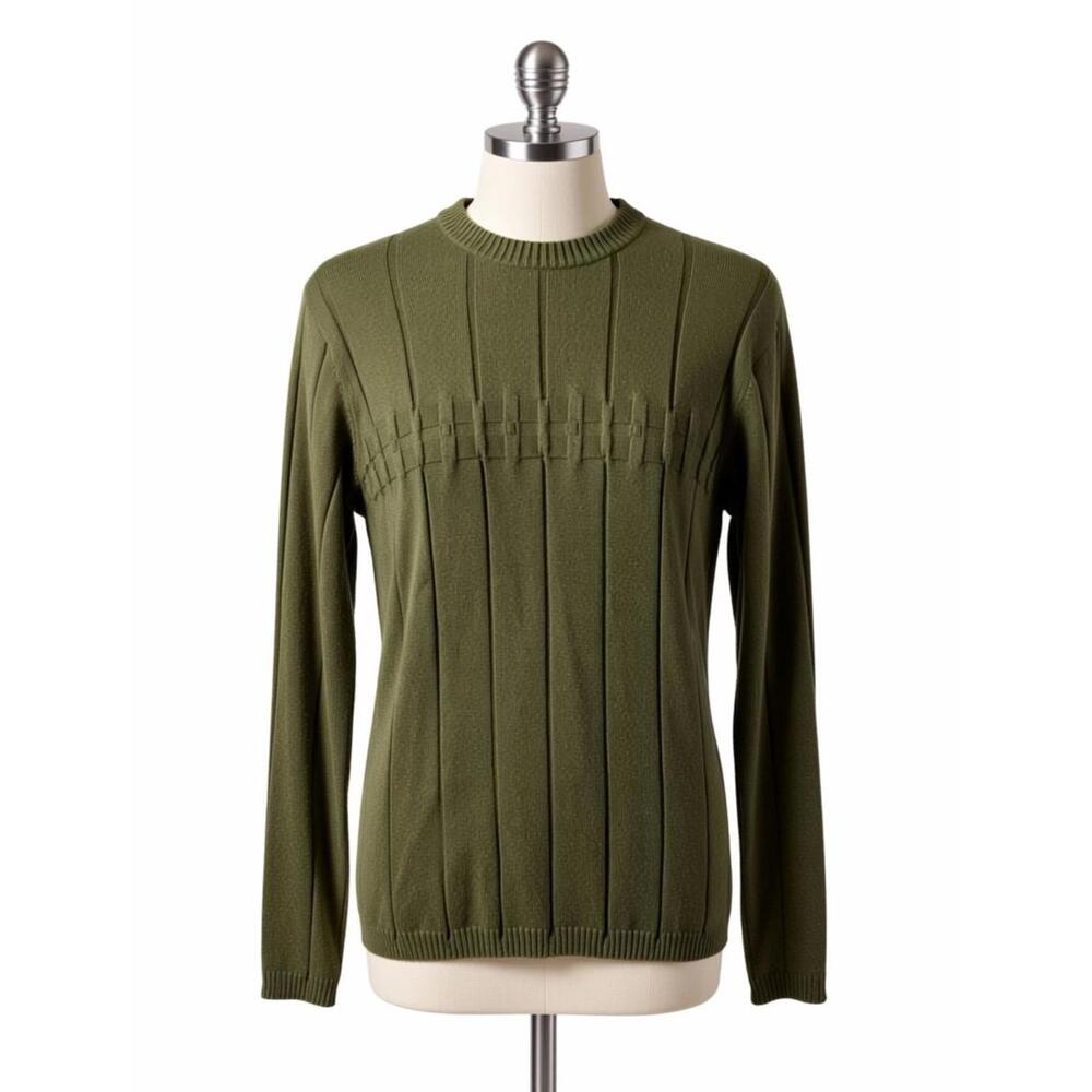 Axcess Men's Olive Green Long Sleeve Sweater Size L